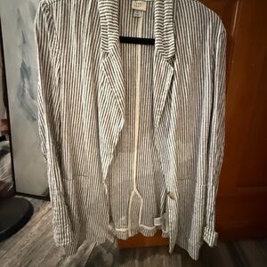 A New Day Black and White Striped Blazer